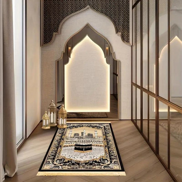 Tapis de prière polyester lavable élégant Mes Tapis De Prière