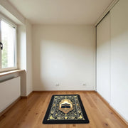 Tapis de prière motif Kaaba lignes dorées Mes Tapis De Prière