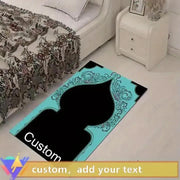 Tapis de prière rose personnalisé Eid Mubarak Mes Tapis De Prière