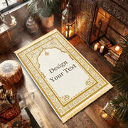 Tapis de prière velours beige antidérapant pliable Mes Tapis De Prière