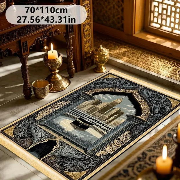 Tapis de prière épais antidérapant polyester luxe Mes Tapis De Prière