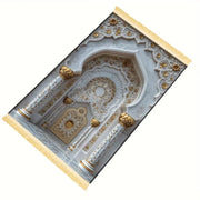 Tapis de prière doré en polyester lavable Mes Tapis De Prière