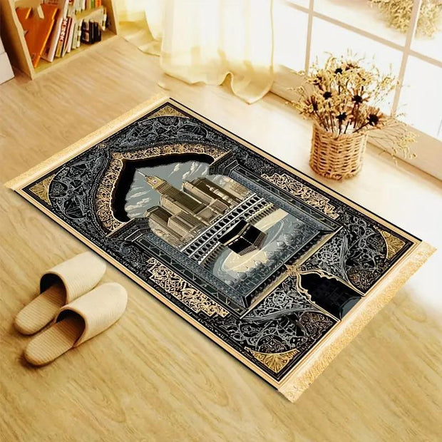 Tapis de prière épais antidérapant polyester luxe Mes Tapis De Prière