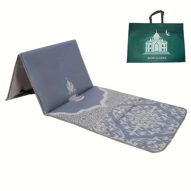 Tapis de prière avec dossier rouge pliable luxe voyage Mes Tapis De Prière