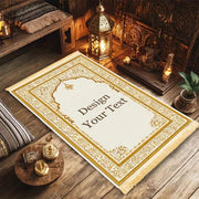 Tapis de prière velours beige antidérapant pliable Mes Tapis De Prière