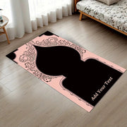 Tapis de prière rose personnalisé Eid Mubarak Mes Tapis De Prière