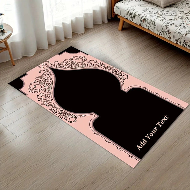 Tapis de prière rose personnalisé Eid Mubarak Mes Tapis De Prière