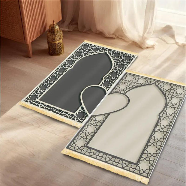 Tapis de prière luxe motif cœur antidérapant Mes Tapis De Prière