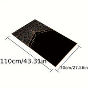 Tapis de prière noir doré personnalisable luxe Mes Tapis De Prière