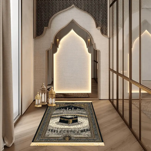 Tapis de prière Kaaba antidérapant pliable luxe Mes Tapis De Prière