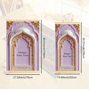 Tapis de prière velours doré blanc antidérapant Mes Tapis De Prière