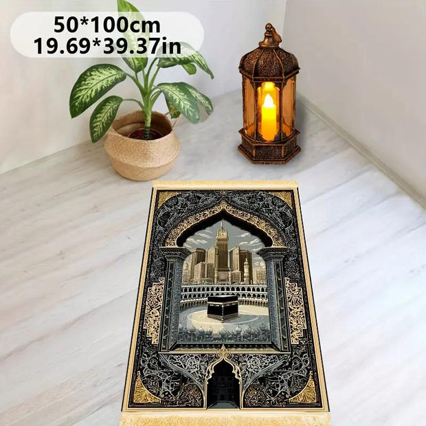 Tapis de prière épais antidérapant polyester luxe Mes Tapis De Prière