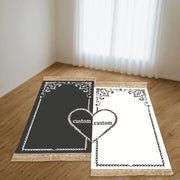 Tapis de prière personnalisé pour couple - noir et blanc luxe Mes Tapis De Prière