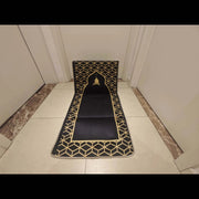 Tapis de prière pliable rouge avec dossier luxe Mes Tapis De Prière