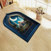 Tapis de prière luxe motif lune lavable Mes Tapis De Prière