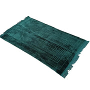 Tapis de prière confortable motif vert mix élégant - Mes Tapis De Prière