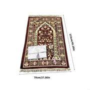Tapis de prière islamique doux avec perles antidérapant - Mes Tapis De Prière