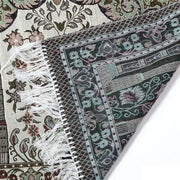 Tapis de prière musulman portable avec franges décoratives - Mes Tapis De Prière