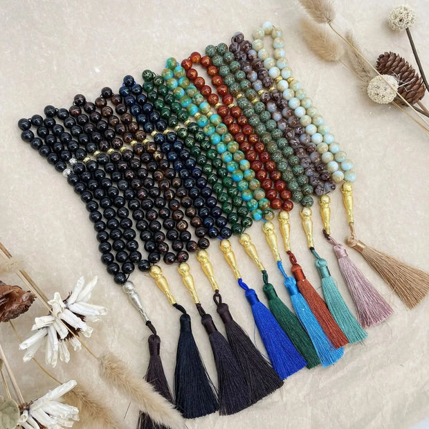 Bracelet de prière musulman perles café Mes Tapis De Prière