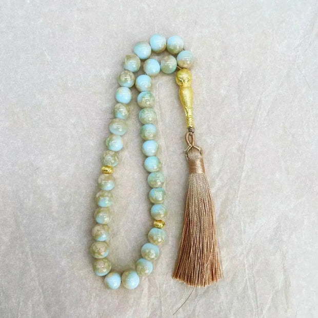 Bracelet de prière musulman perles café Mes Tapis De Prière