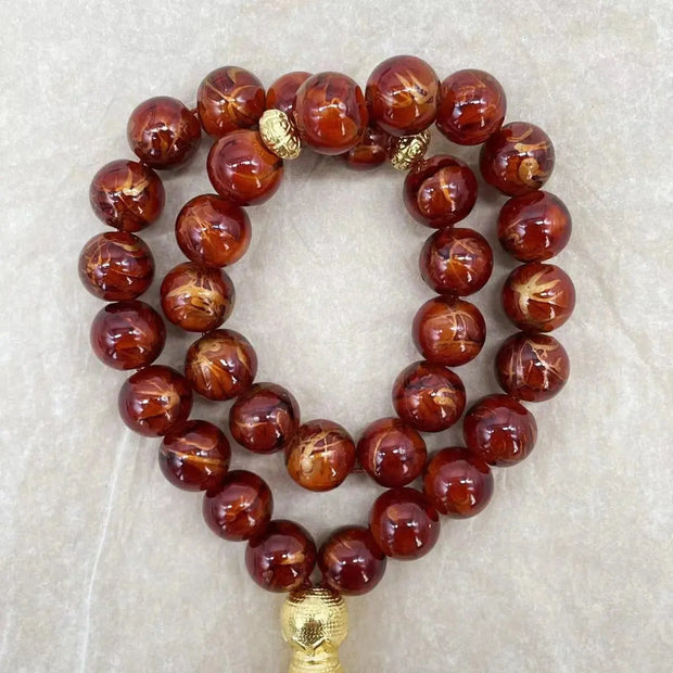 Bracelet de prière musulman perles café Mes Tapis De Prière