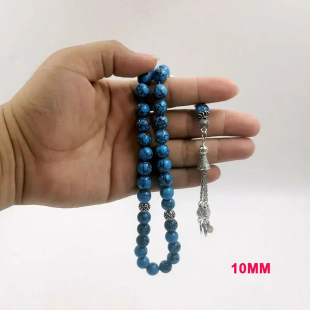 Bracelet de prière turquoise en pierres naturelles Mes Tapis De Prière