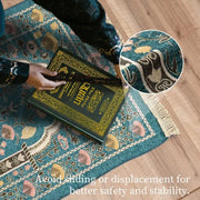 Tapis de prière rouge lavable en feutre pour méditation - Mes Tapis De Prière