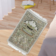 Tapis de prière musulman portable avec franges décoratives - Mes Tapis De Prière