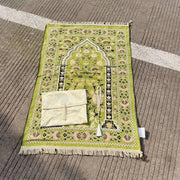 Tapis de prière islamique doux et antidérapant avec perles - Mes Tapis De Prière