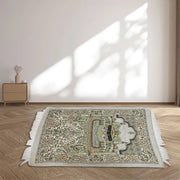 Tapis de prière musulman portable avec franges décoratives - Mes Tapis De Prière