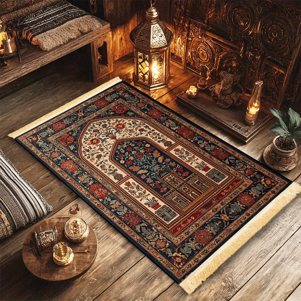 Tapis de prière épais polyester antidérapant Mes Tapis De Prière