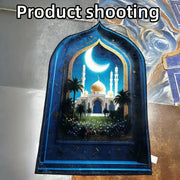 Tapis de prière luxe motif lune lavable Mes Tapis De Prière