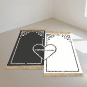 Tapis de prière personnalisé pour couple - noir et blanc luxe Mes Tapis De Prière