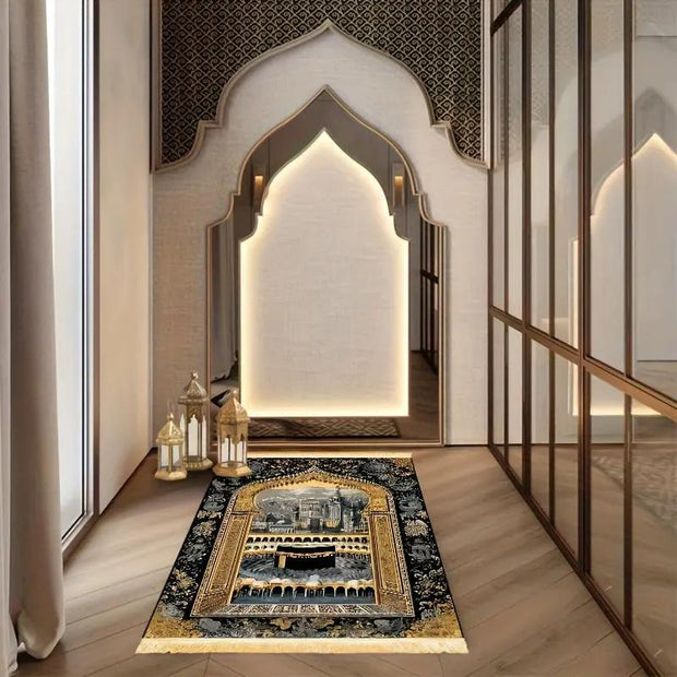 Tapis de prière polyester lavable intérieur Mes Tapis De Prière