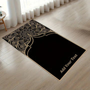 Tapis de prière noir doré personnalisable luxe Mes Tapis De Prière