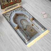 Tapis de prière doré en polyester lavable Mes Tapis De Prière