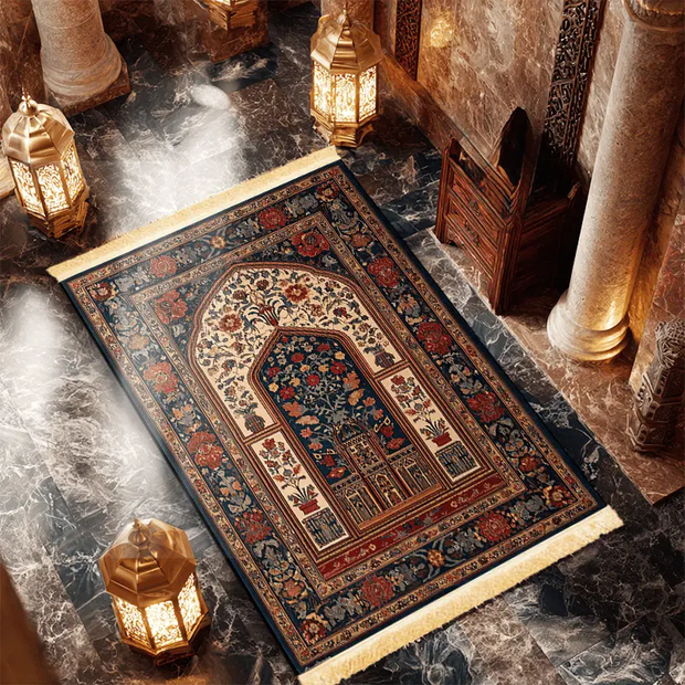 Tapis de prière épais polyester antidérapant Mes Tapis De Prière