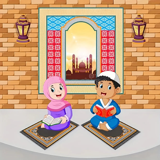 Tapis de prière pliable rouge avec dossier luxe Mes Tapis De Prière