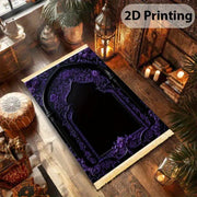 Tapis de prière velours noir et violet luxe Mes Tapis De Prière